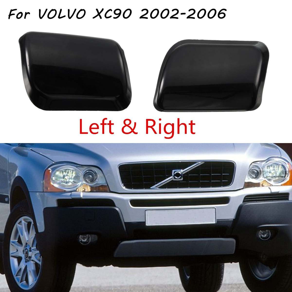 Pair For VOLVO XC90 2002 2003 2004 2005 2006 Front Bumper