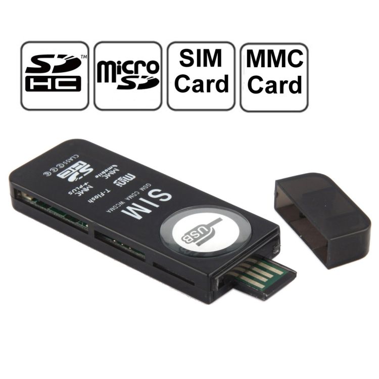 USB Universal Card , Support SD / MMC /SIM / TF Card