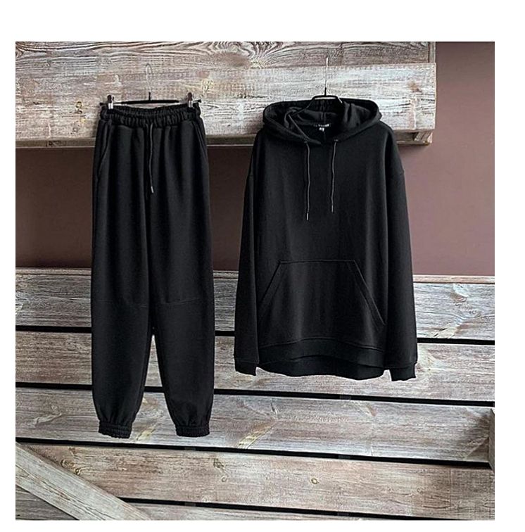Plain Black Hoodie/ Joggers