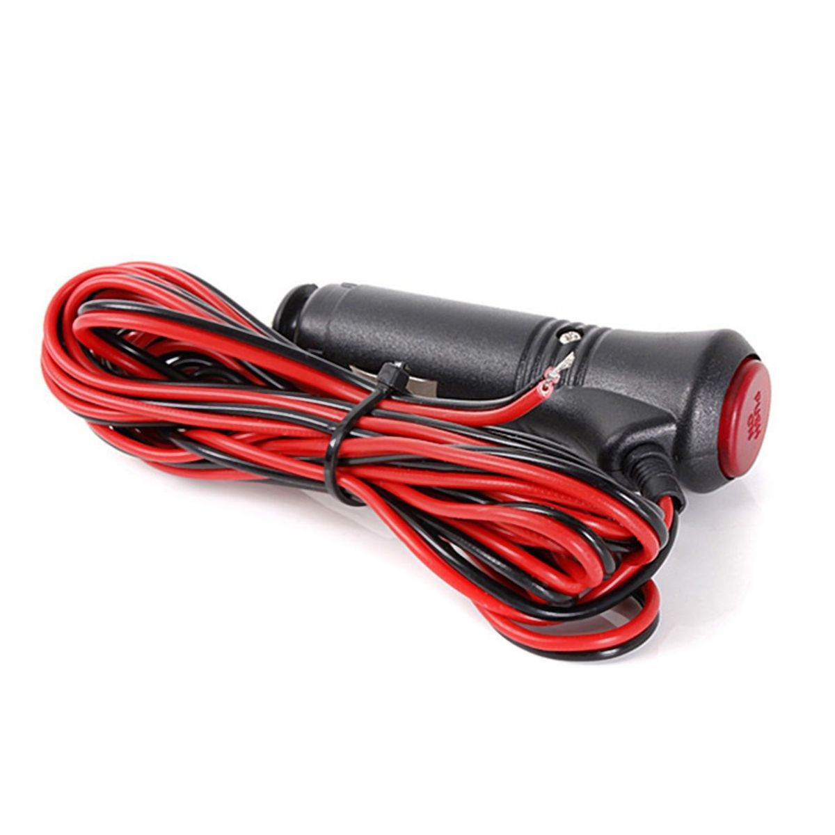 OR 12V/24V Cigarette Lighter Plug With Switch Power Cord Cigar Black&red
