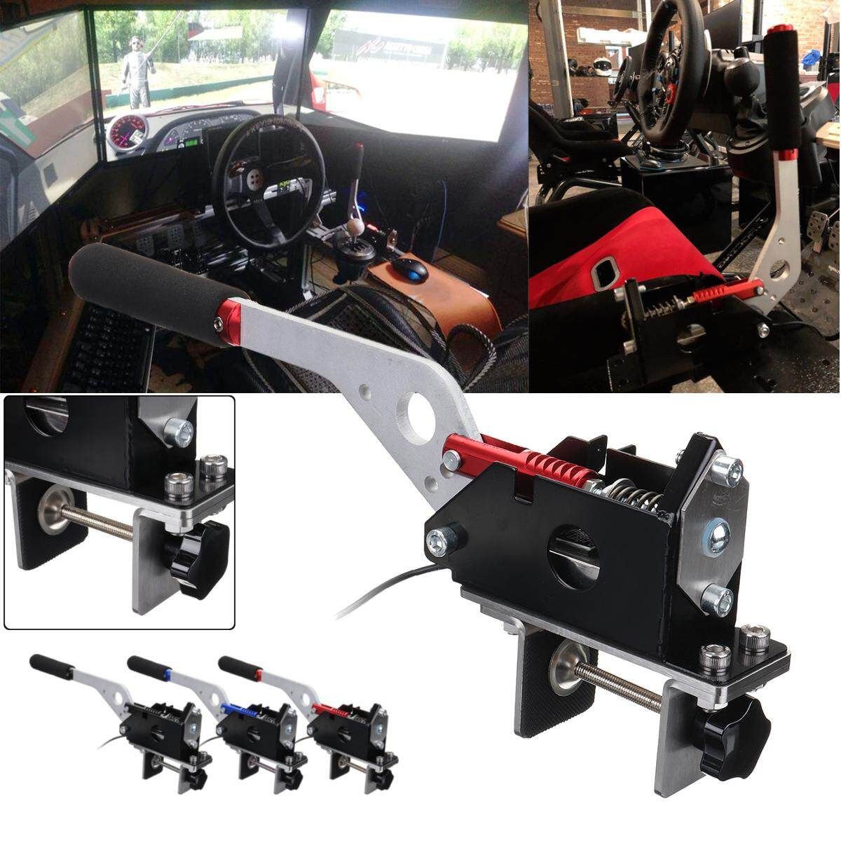 USB Handbrake SIM W/Clamp For Racing Games Blue G25/27/29 T500 FANATECOSW DIRT RALLY Blue