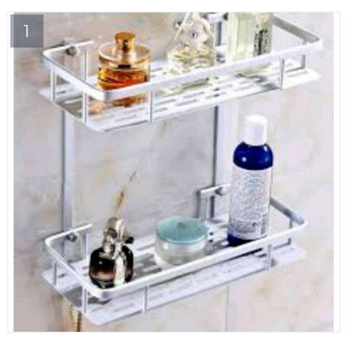 Double Layers Aluminum Wall Mounted Storage Shelf