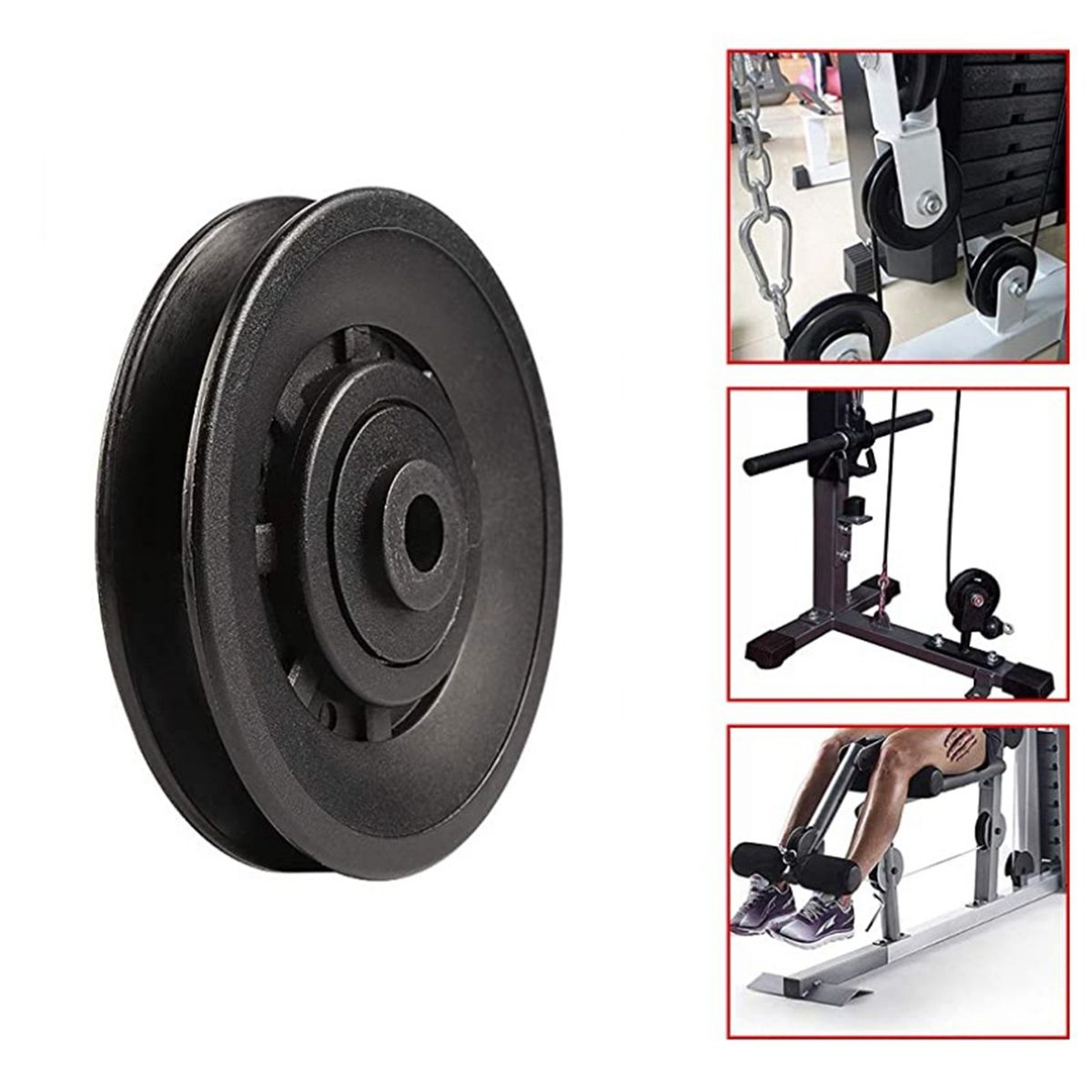 105mm Pully Wheel Roller, Steel Fixed Pulley Block Hole