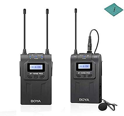 By-WM8 Pro-K1 UHF Wireless Microphone System 48 Channels Mono/Stereo Mode LCD Display 100M