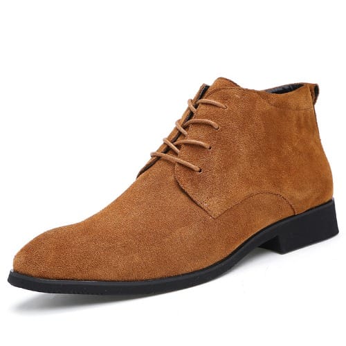Genuine Suede Leather Shoes For Men - Brown