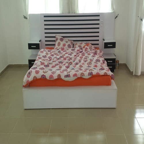 Sadia B -bed Frame Wenge/white - 6 X 6
