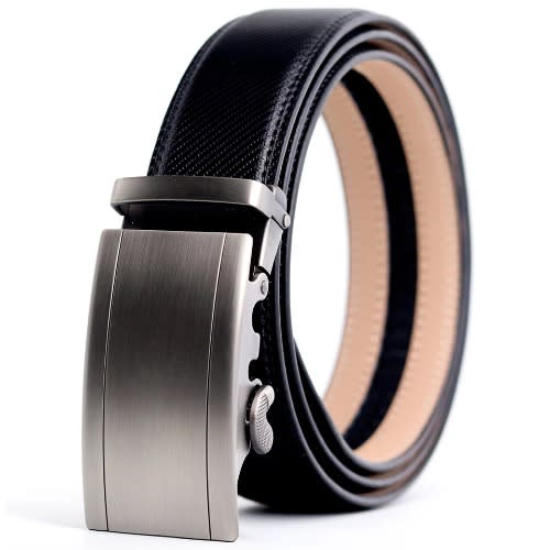Leather Belt With Automatic Buckle