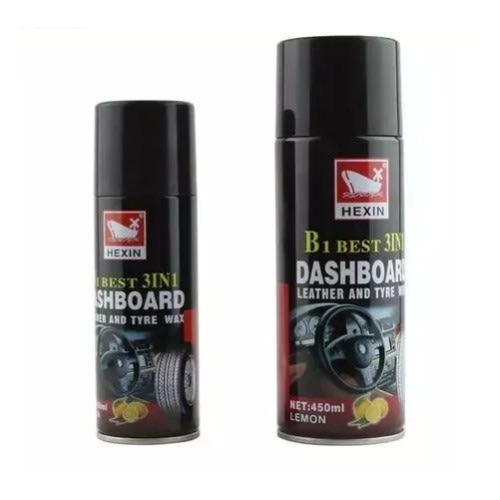 Hexin 3 In 1 Dashboard - Leather & Tyre Cleaner Wax - 450ml × 2pcs
