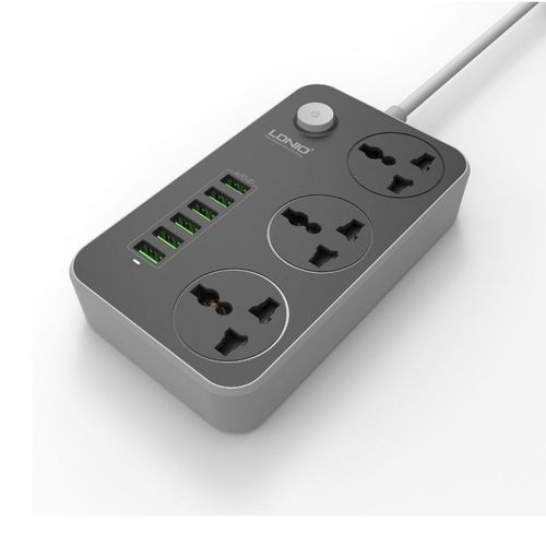 6-Port USB 3-port AC Intelligent Surge Protector Power Socket