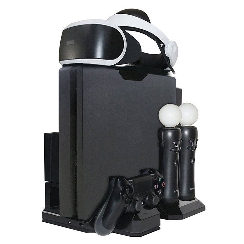 PS4 Accessories PS VR Glasses Connector Holder PS Move Controller Charger Stand Joystick PS4 Charger For PlayStation 4/Slim/Pro ABDSW