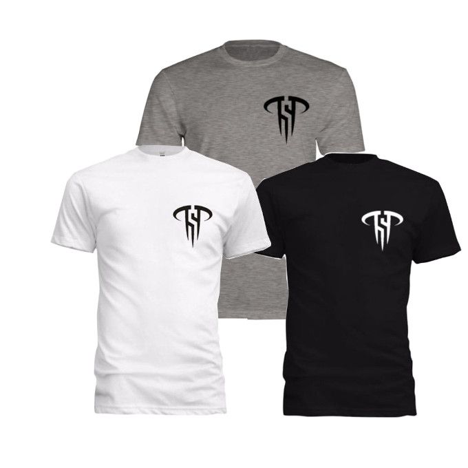 3 In 1 Evolution Bundle Round Neck T-shirt - Grey, White & Black