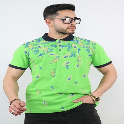 Men's Short Sleeve Slim Fitted Stripes Polo shirt - Green