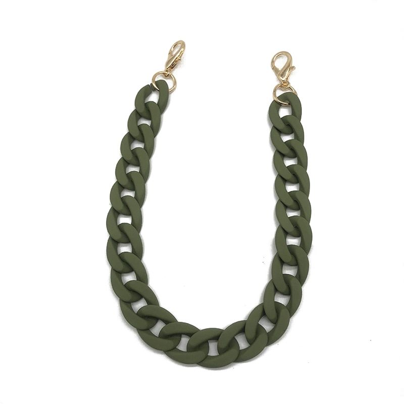 1PC Detachable Shoulder Bag S Acrylic Resin Bag Chain Handles DIY Replacement Solid Color