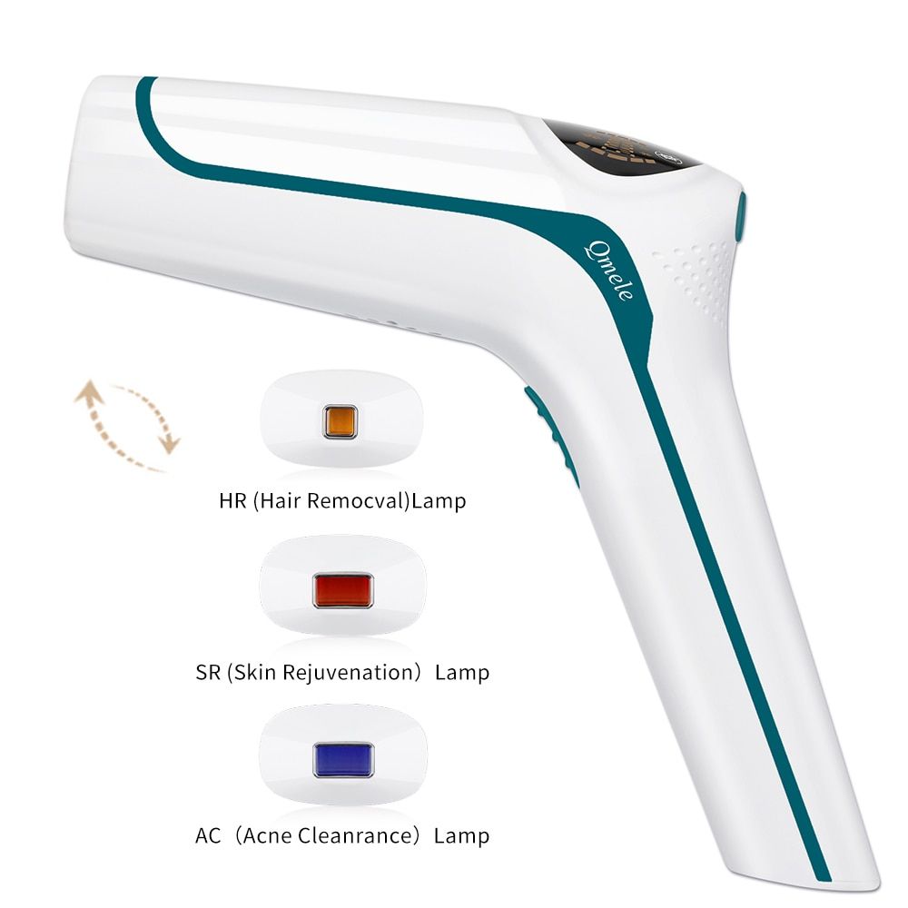 Qmele IPL Laser Hair Removal Machine Permanent Epilator For Women Bikini Face Ice Cold 4in1 500000 Pulses Light Photoepilator