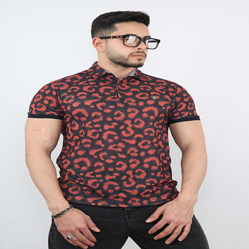 Brown Sportted Slim Fitted Polo Short