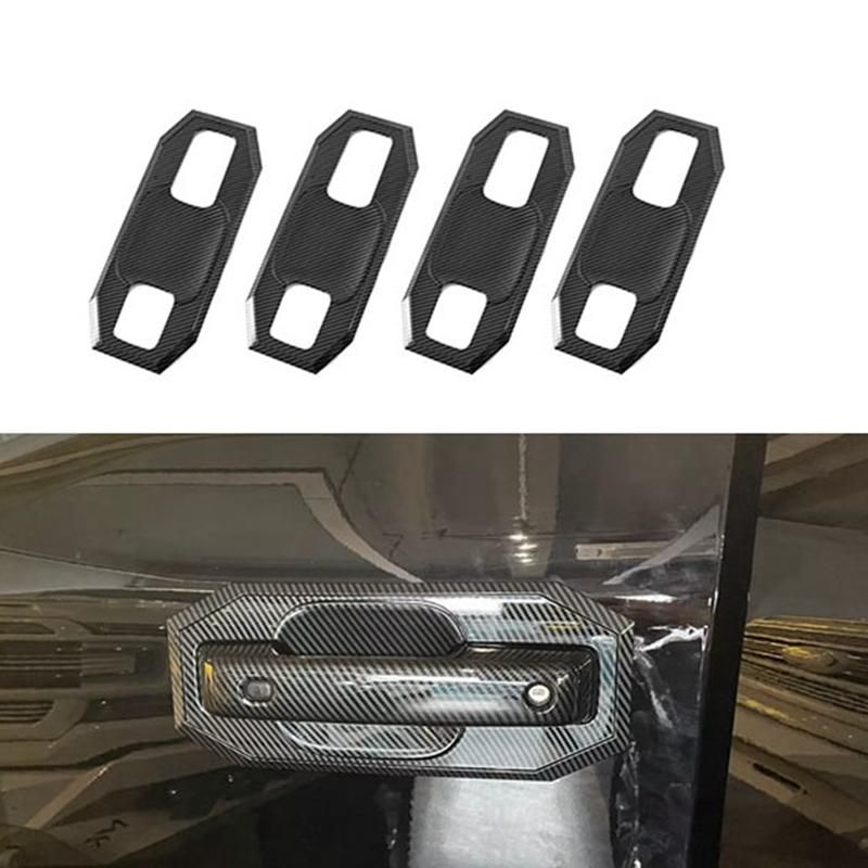 Car Carbon Fiber External Door Handle Bowl Cover Cup Cavity