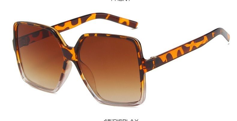 Female Oversized Sunglasses - Brown