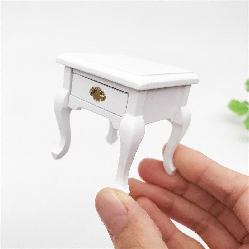 1:12 Mini Doll House Decoration Coffee Table Bedside Table