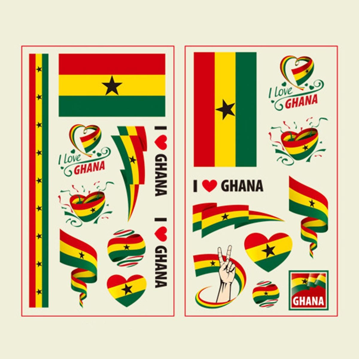 5Pcs Decorative Sticker World Cup Encourage Sticker Aldult Gifts Multicolor