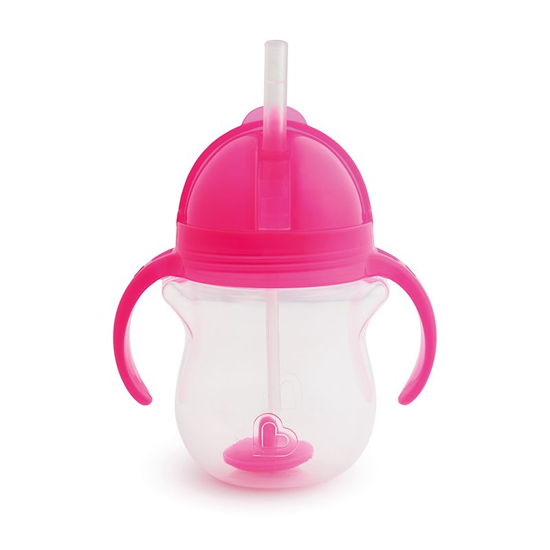 Click Lock Weighted Straw Trainer Cup 6m+ Pink