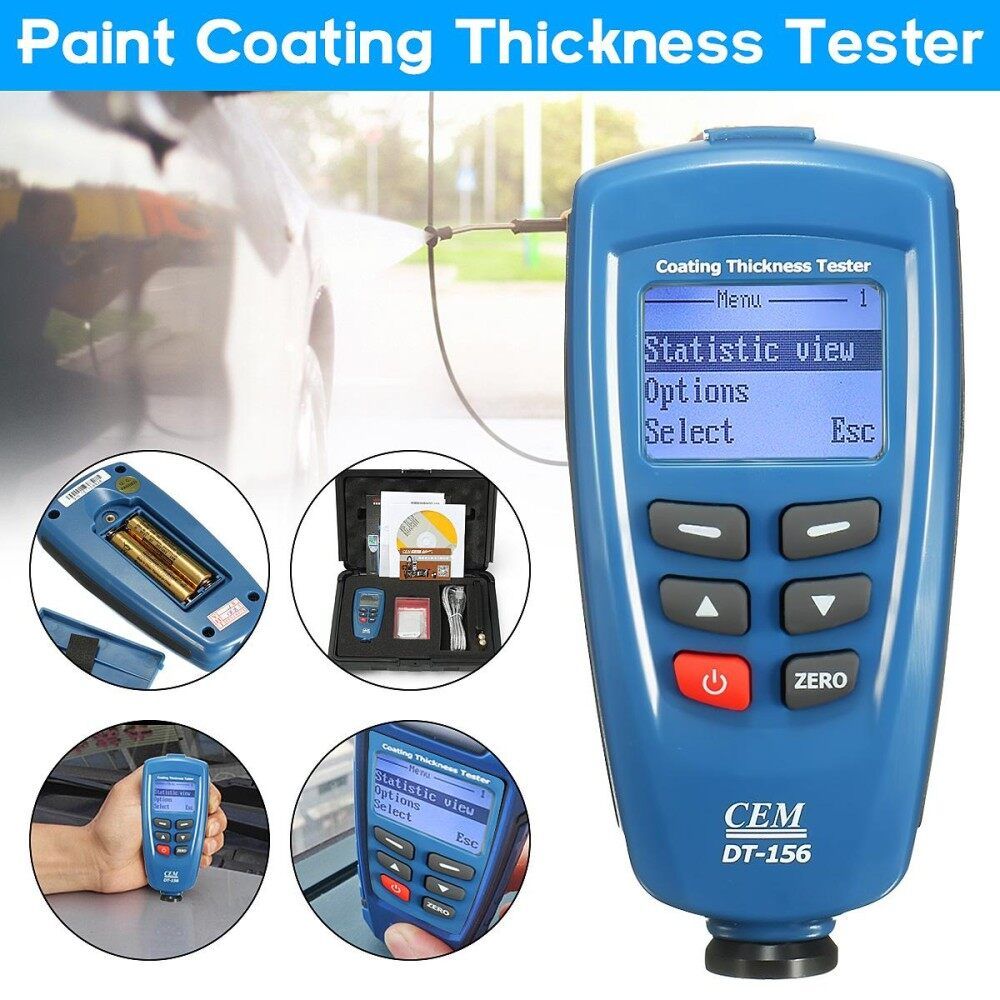 CEM DT-156 Professional Paint Coating Thickness Tester Meter Digital Set