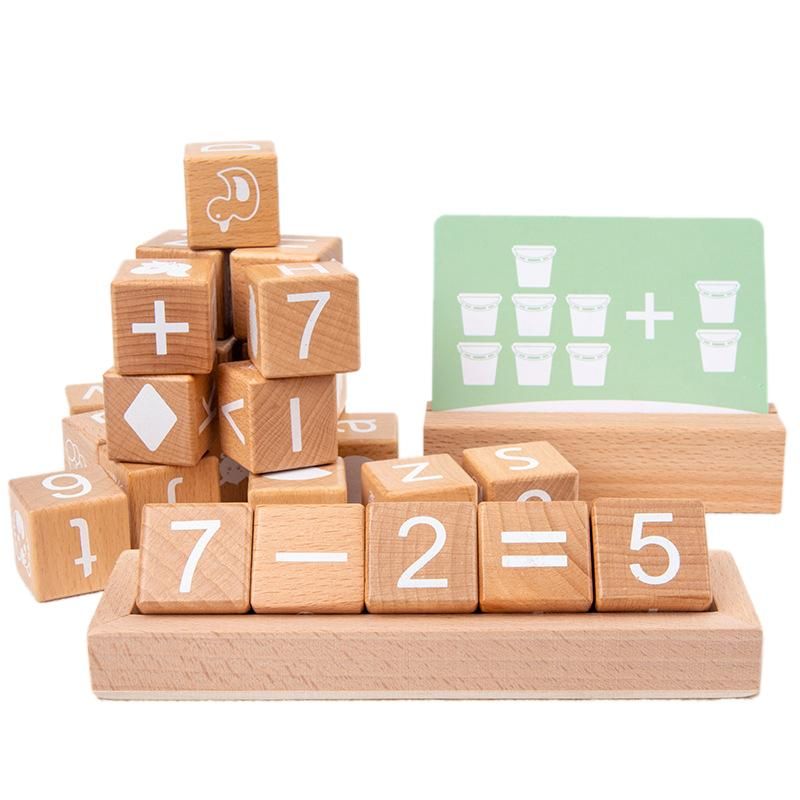 Spelling Game Wooden Matching Letters Math Toy with Words