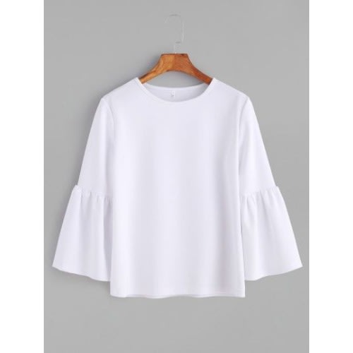 Ladies' Top With Bell Sleeves - White