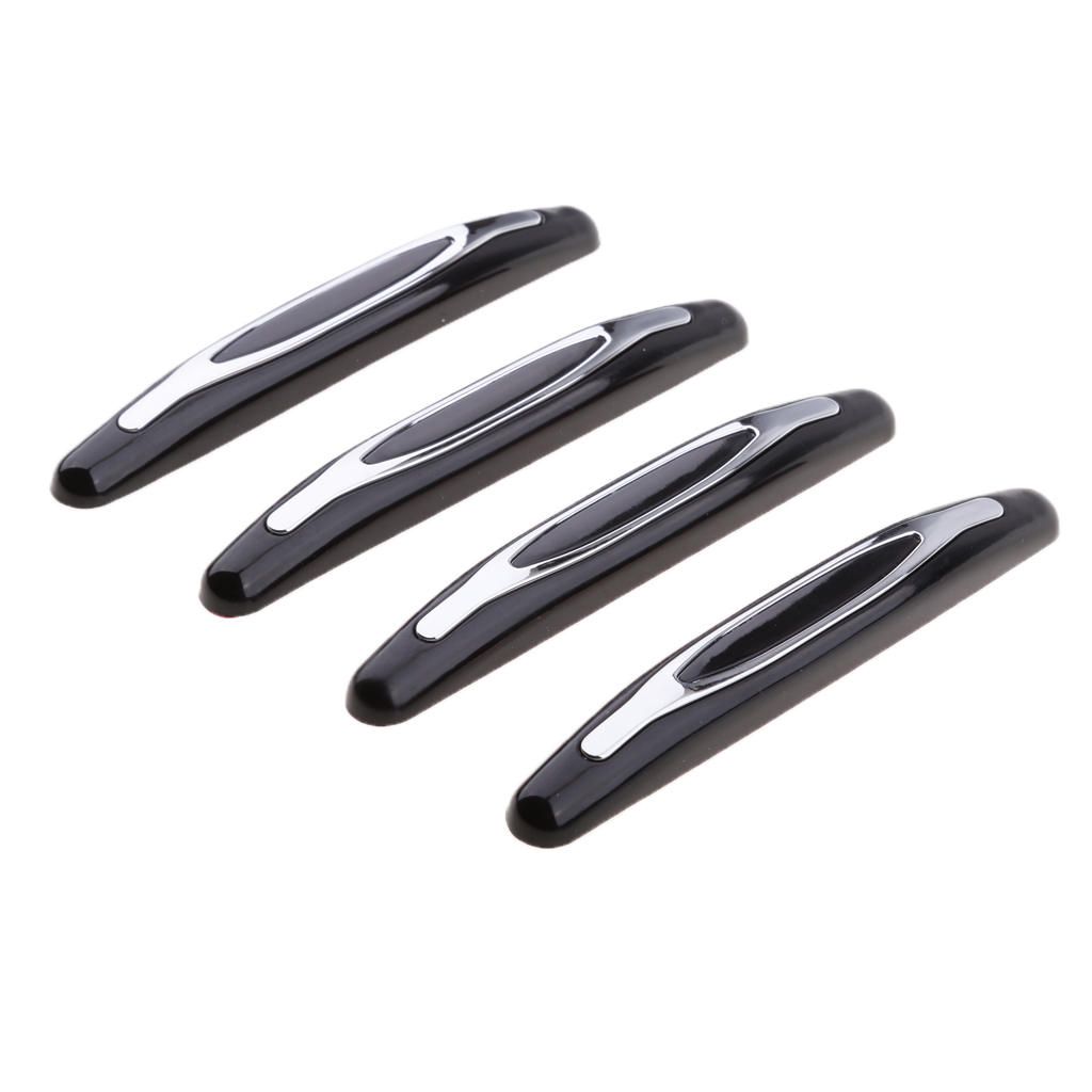 4pcs Black Car Door Bumper Fender Protective Sticker Anti Black