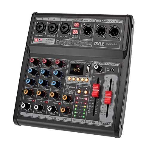Professional Bluetooth DJ Audio Mixer  3  Channel DJ Control
