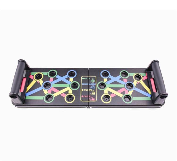 Multifunction  Stands Rack Board With Resistance Ropes Body Building Fitness-Deep Blue