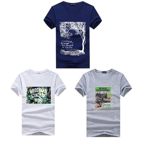 Men's Print T-shirts - Set Of 3