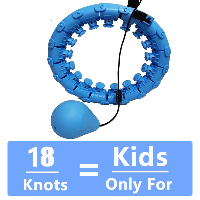 Fitness Massage Smart Sport Hoop Yoga Home Circle Not Drop Adjustable Waist-Blue 18 For Kids