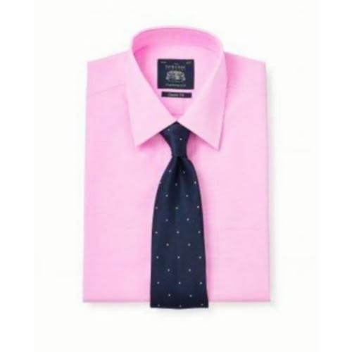 Men Pink Formal Dress Shirt With Matching Tie
