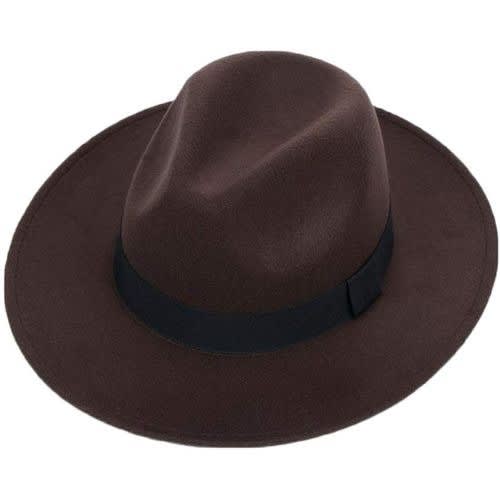 Unisex Fedora Hat - Brown