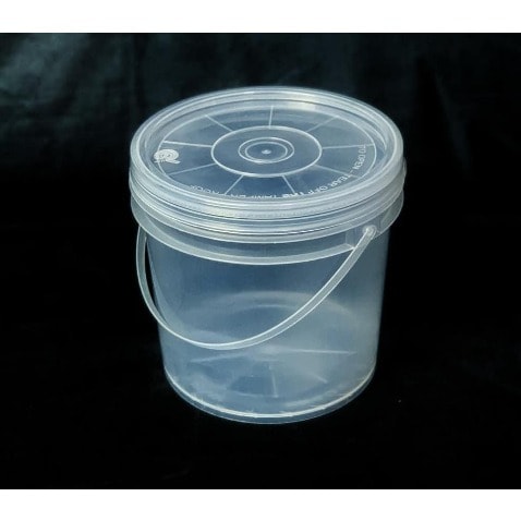 Transparent Plastic Buckets With Tamper Proof Lid - 4l - 25pieces