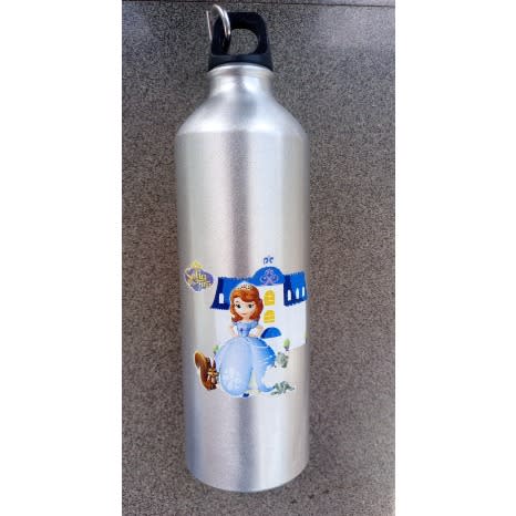 600ml Sophia The First Cartoon Chatacter Aluminum Sports Water Bottle - Silver