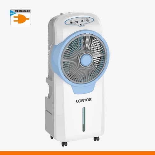 Rechargeable Air Cooler - Water Fan With Remote Control + Usb Power Socket