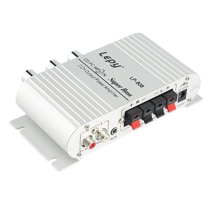 Car Auto Mini Hi-Fi Stereo Audio Amplifier 2Ch Output Power
