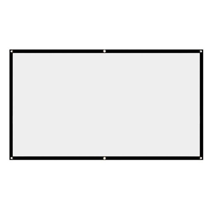 Ple Folding Soft  Urtain HD Portable Proje Tor  Urtain Polyester Spandex  Orporate Offi E Home Theater-White-72 In Hes