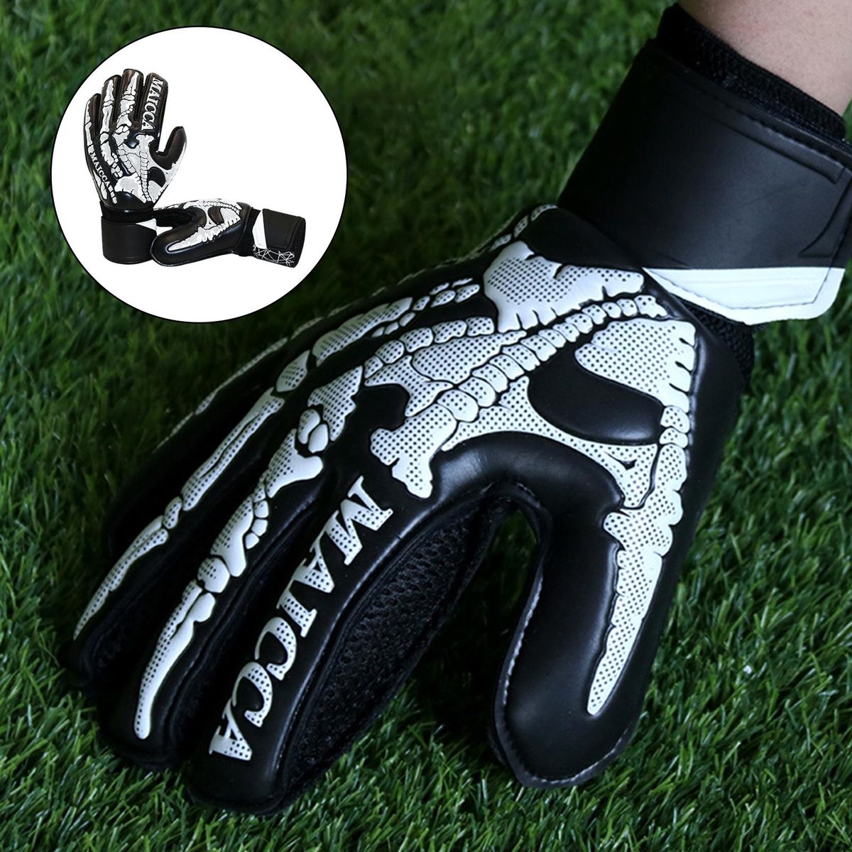 Goalkeeper Gloves  Youths Match Goalie Gift Black