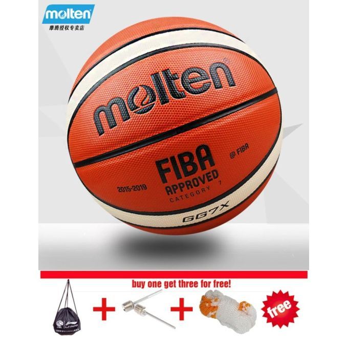 Molten GG7X Basketball Ball PU Materia Official Size7 Basketball Indoor And Outdoor Ball Training Equipment Free With Net + Bag And Needle