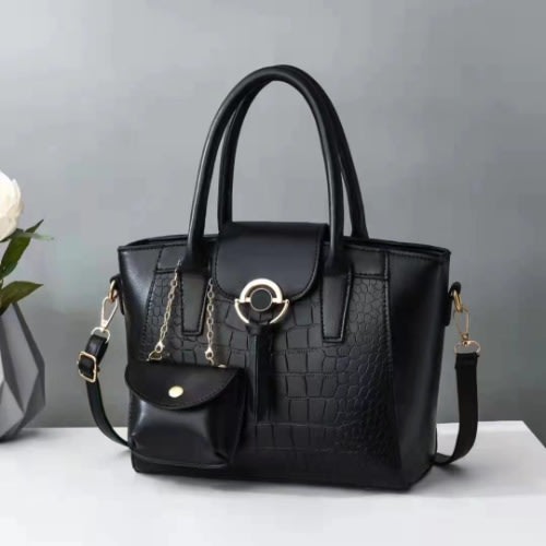Ladies Leather Handbag - Black
