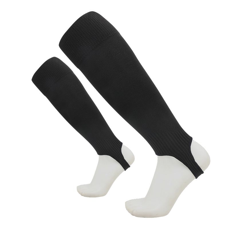1 Pair Sports Soccer Shin Guard Pad Sleeve Sock Leg Support Football Compression Calf Sleeve Shinguard For Adult-Light Grey