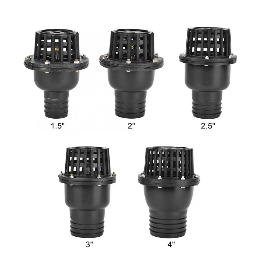 Fluid Machine Water Pump Foot Valve Black Pvc Low Pressure