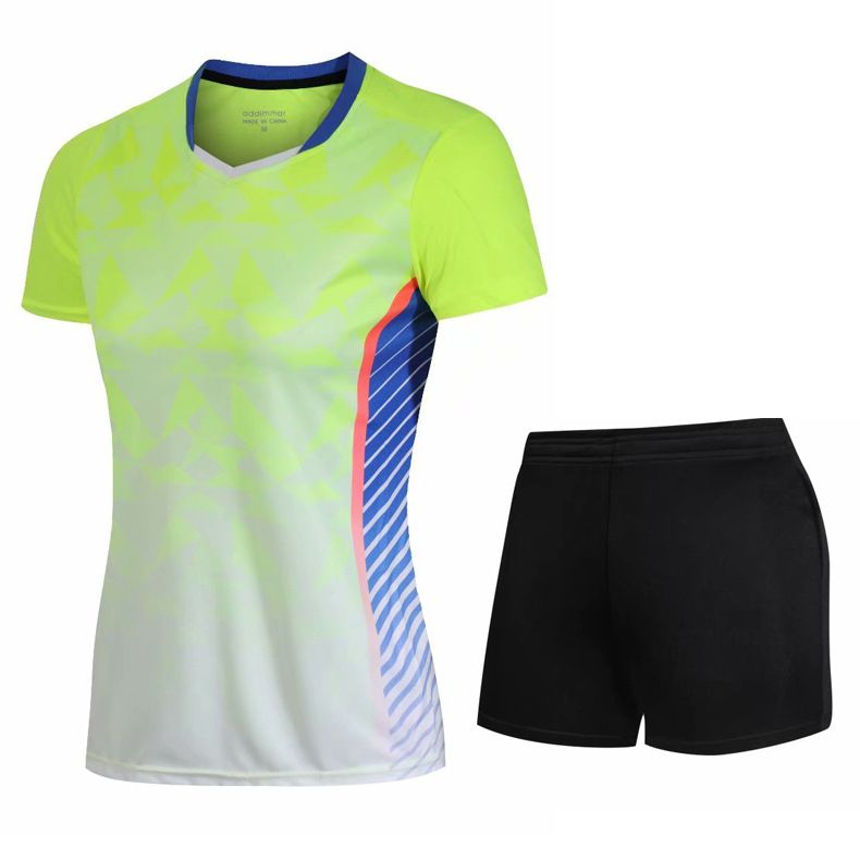 （green）Professional Volleyball Uniforms Set Breathable Quick Dry Volleyball Jersey Shirt Shorts