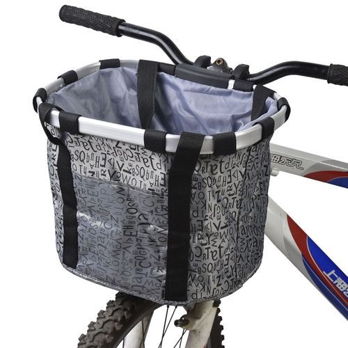 Pets Bicycle Basket Front Removable Bike Basket Carrier Bag Cycling Waterproof Large Capacity Pouch(#black)