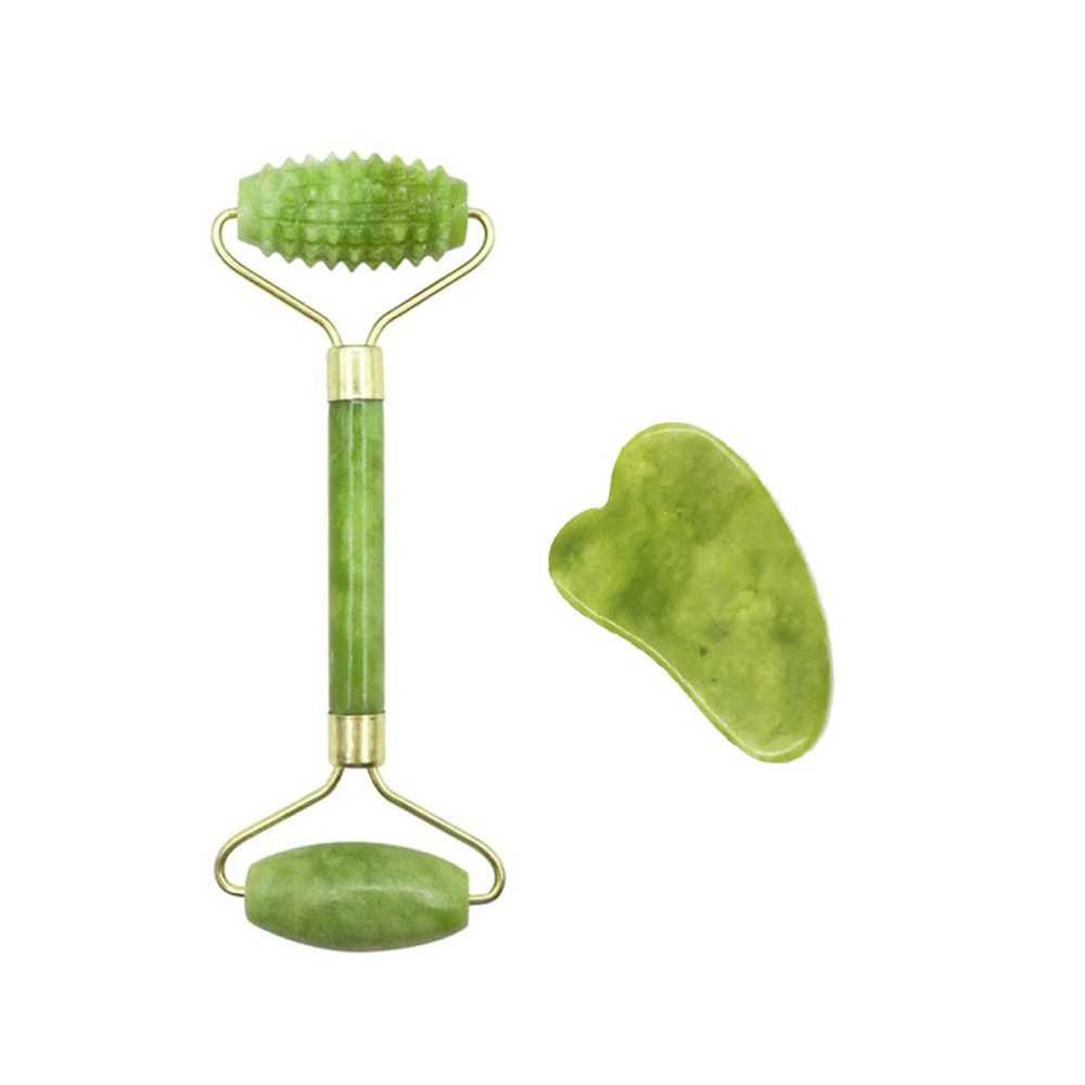 Jade Roller   Gua Sha Board Jade Stone Set Scraping Massage