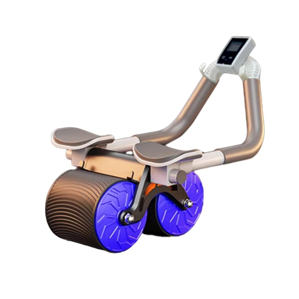 Fitness Roller Rebound Abdominal Wheel with Elbow Support for Fitness Blue