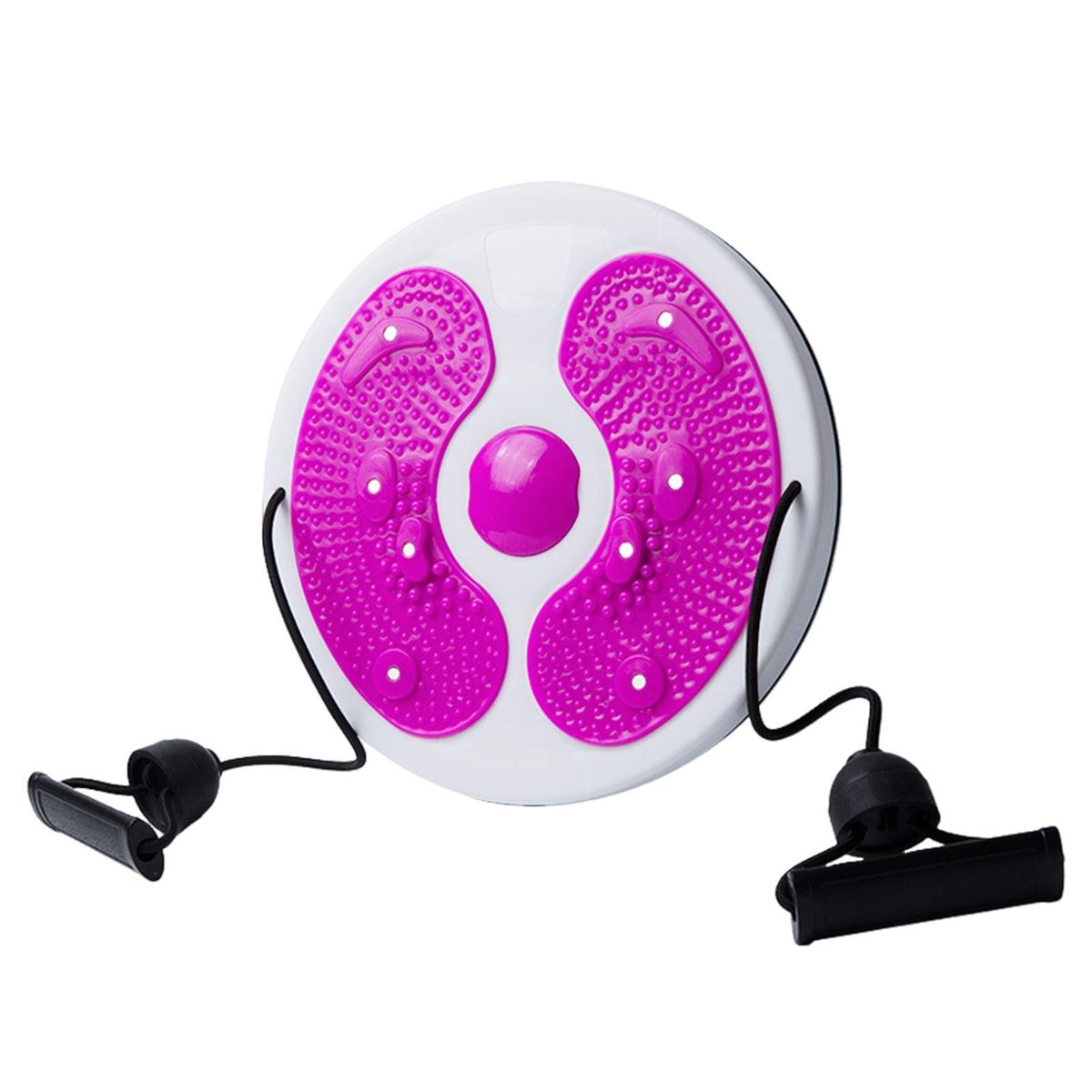 Waist Twist Board Twist Tone Balance Board with Foot for Weight Rose Red