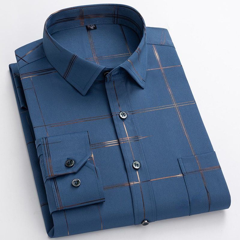 （Mens Shrit 1532）Men's Shirt Spring And Autumn Dress Shirt Non- Wrinkle-proof